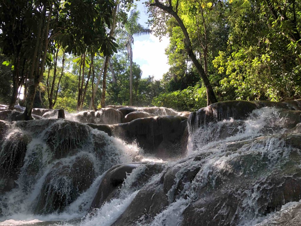 Knowing how to avoid the the crowds at Dunn's River Falls helps capture pure images like this one.
