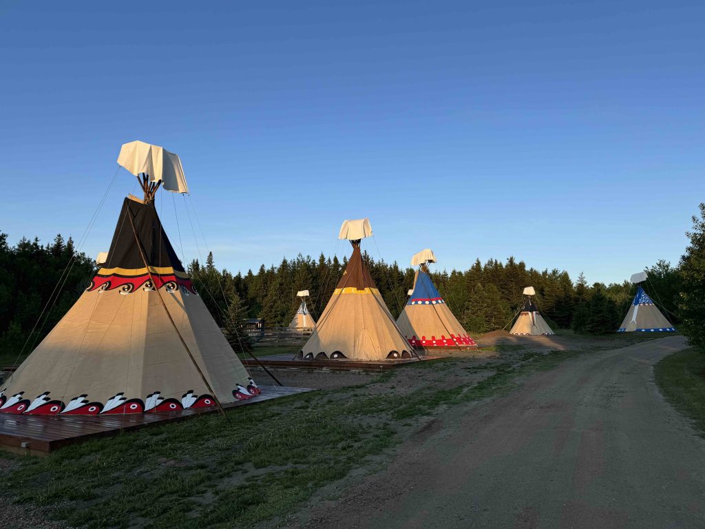 Indigenous tourism Saskatchewan teepees view