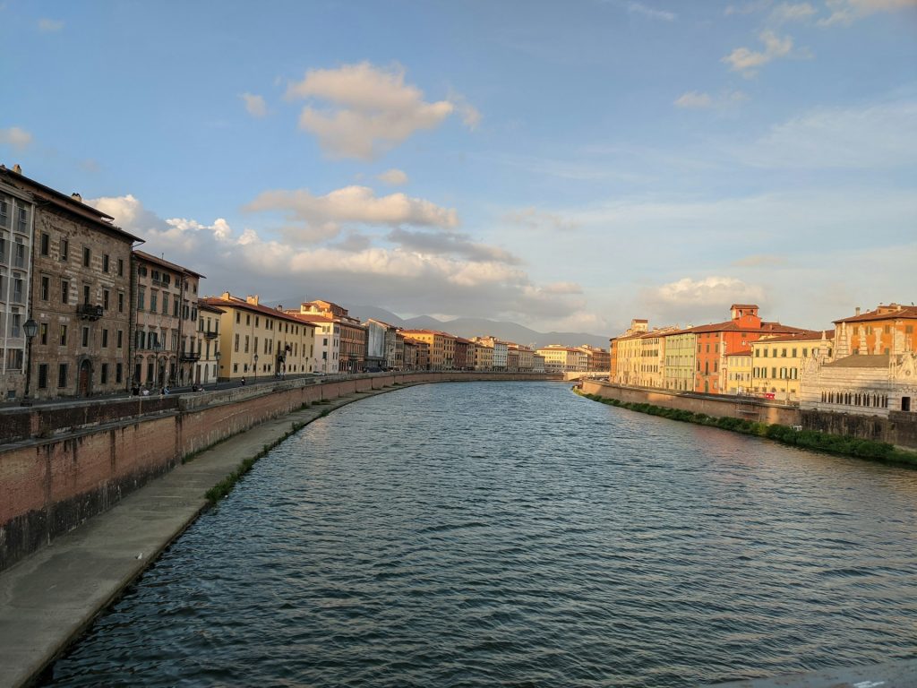 The Arno River in Pisa Italy