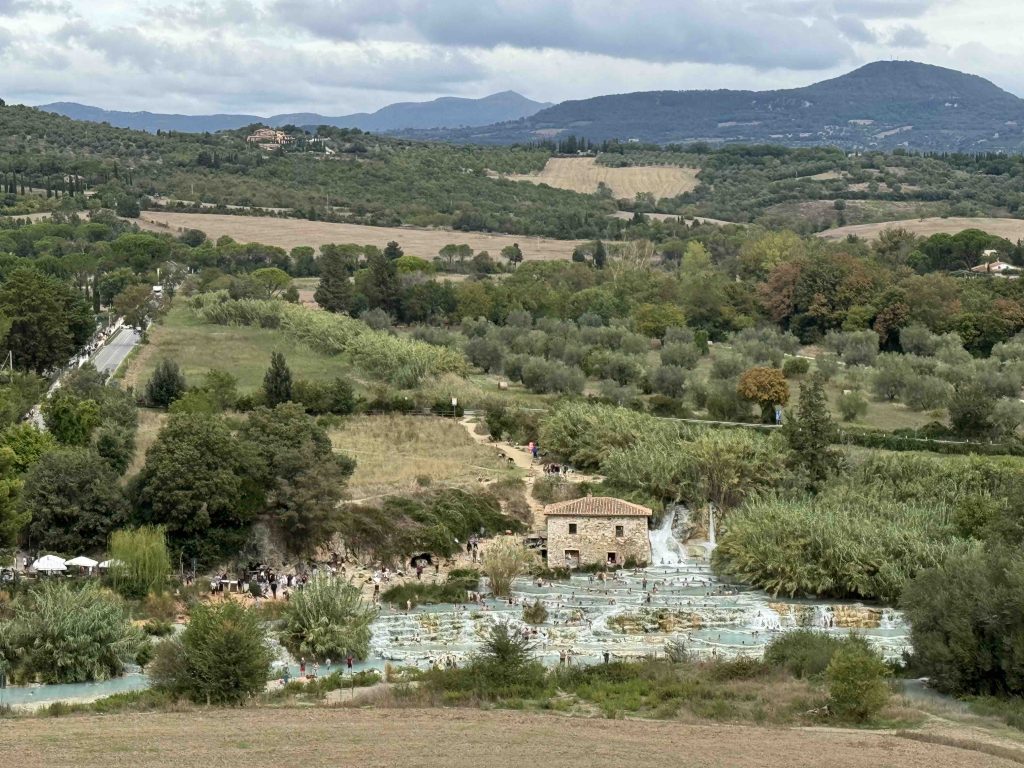 Panorama of Saturnia Hot Springs area