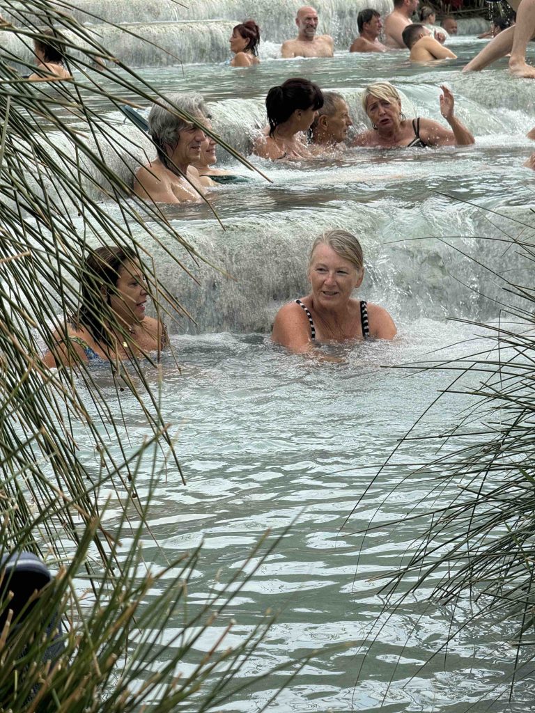 Close up of Mary in Saturnia Hot Springs