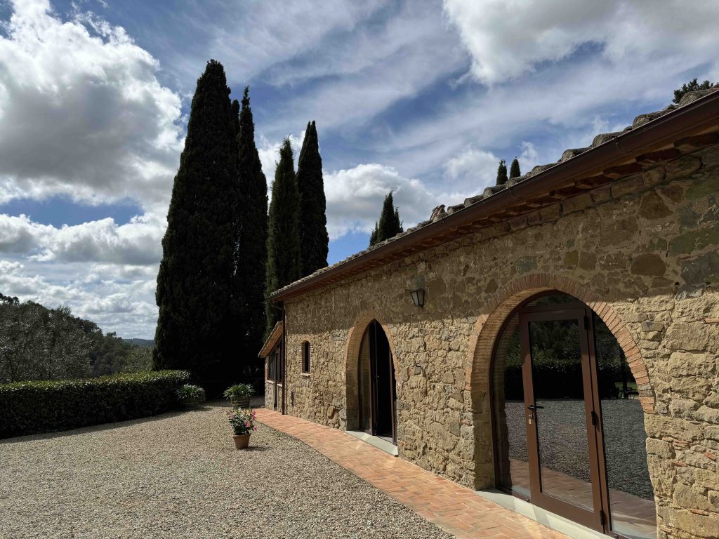 Riseccoli winery building in Cianti Italy