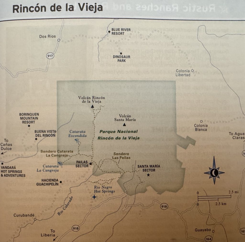 Ricon de la Vieja National Park map