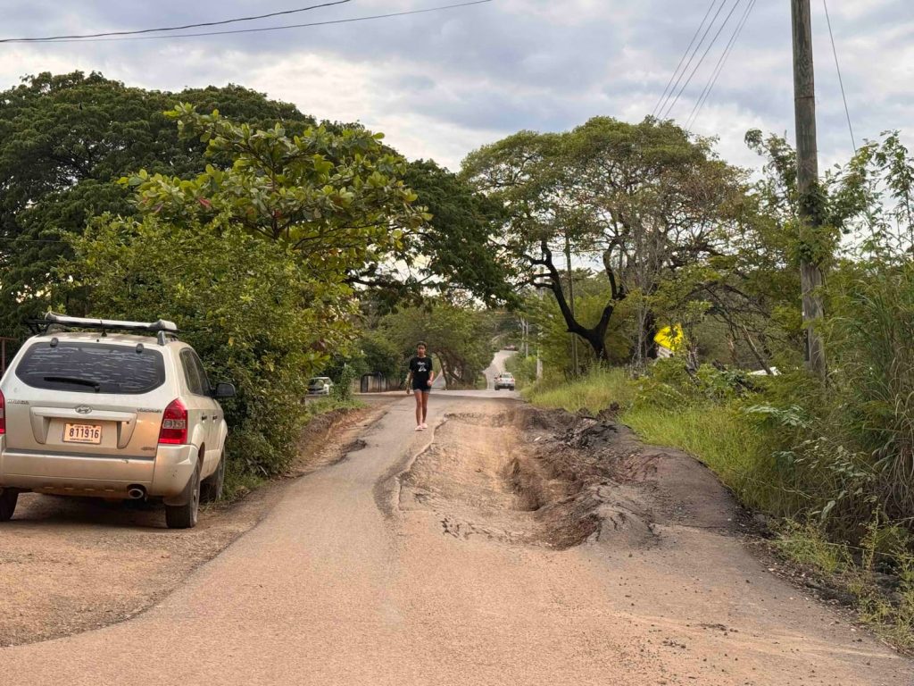Bad pot hole Costa Rica car rental
