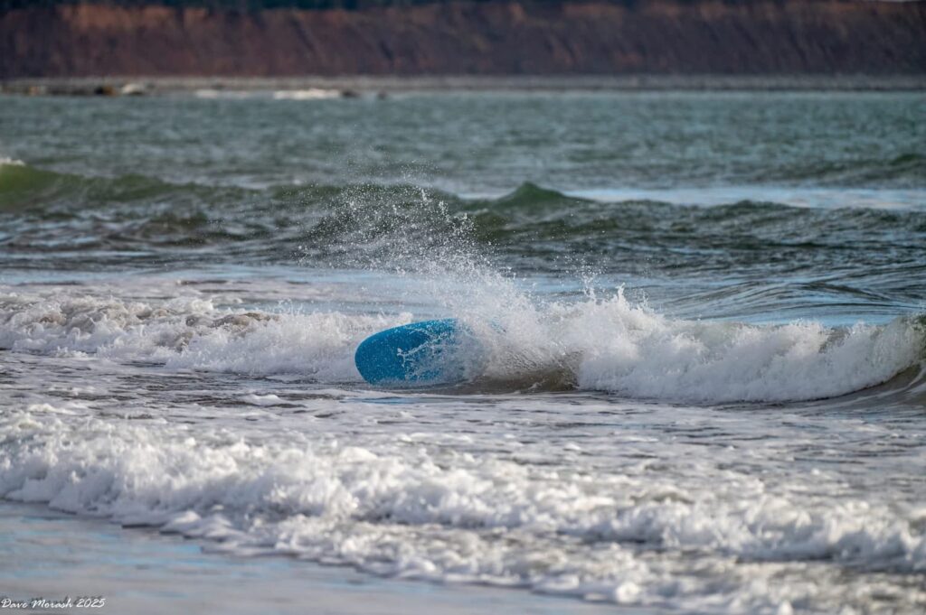 Surfing Lawrencetown Beach - crash