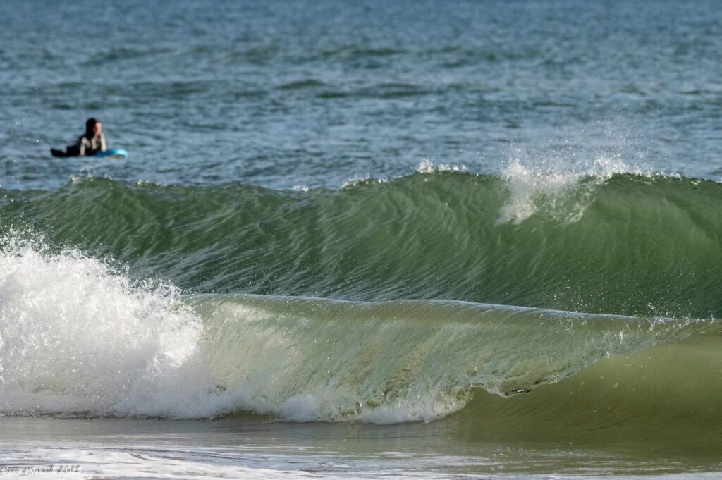 Surf waves close up Lawrencetown Beach