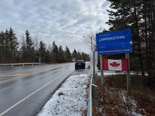 Welcome to Lawrencetown sign