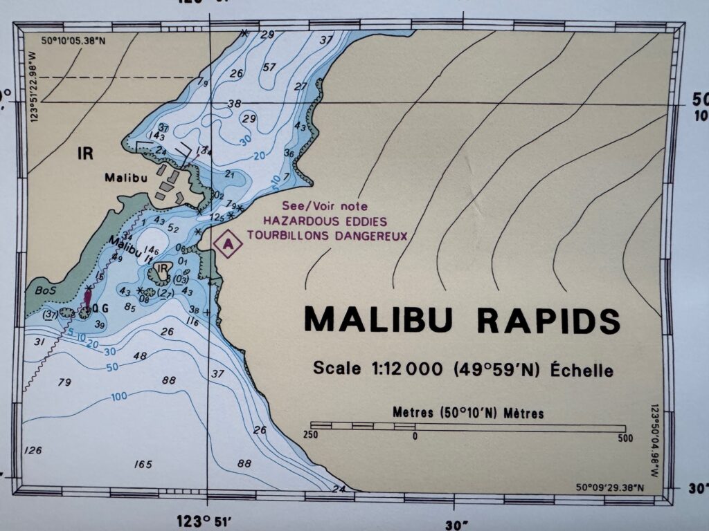 Close up Malibu Rapids chart
