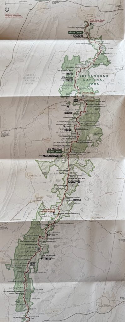 Shenandoah National Park map