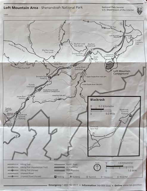 Loft Mountain area map