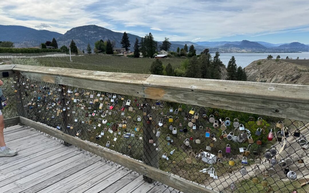 Love Locks on the Trans Canada Trail: the KVR McCullough Creek Trestle, Penticton