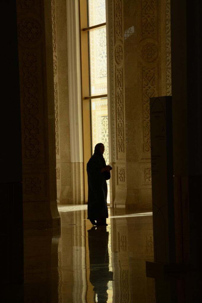 woman in light, Nur-Astan Mosque