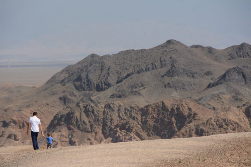 Charyn Canyon, father & son
