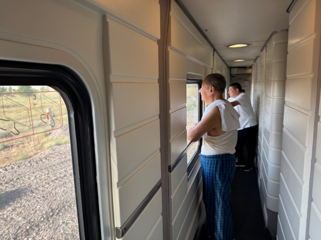 Night train to Almaty, locals in the morning